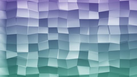 Loopable Abstract Light-Blue Purple Low Poly 3D surface as CG background. Volume Polygonal Geometric Low Poly motion background of Light-Blue Purple polygons. 4K Fullhd seamless loop render V16