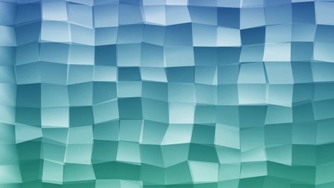 Loopable Abstract Light-Blue Blue Low Poly 3D surface as CG background. Volume Polygonal Geometric Low Poly motion background of Light-Blue Blue polygons. 4K Fullhd seamless loop render V16