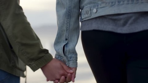 Girlfriends Take A Relaxing Walk Along Beach At Sunset (Shot On Red Scarlet-W Dragon In 4K, Slow Motion)