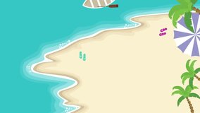 Beach animated summer sale background collection