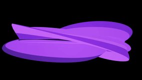 Soft colors flat 3D curved purple candy seamless loop abstract shape animation background new quality universal motion dynamic animated colorful joyful video footage