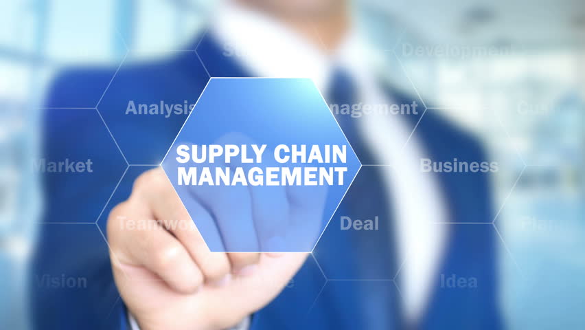 Supply Chain Management, Businessman Using Augmented Holographic Interface