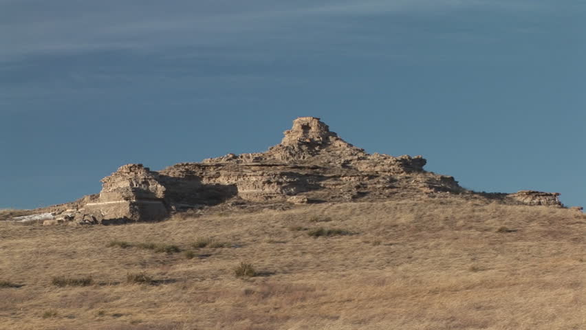 Prairie in Spring Geology Landform Butte Erosion in Nebraska