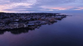 Purple Sunset by Aerial Drone