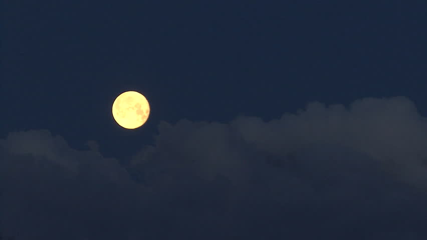 Other Black Hills in Spring Full Moon Round Moon Bright Clouds in South Dakota