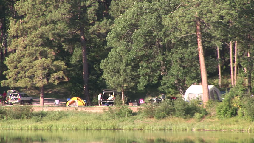 Recreation Black Hills in Summer Camping Campground Scenic National Forest in South Dakota