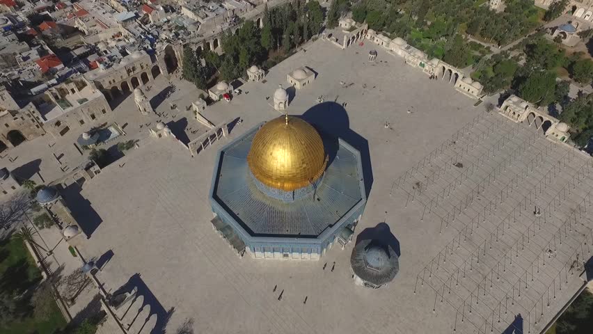 Drone Shot Above Al Aqsa Mosque Stock Footage Video 100 Royalty Free 1011444119 Shutterstock