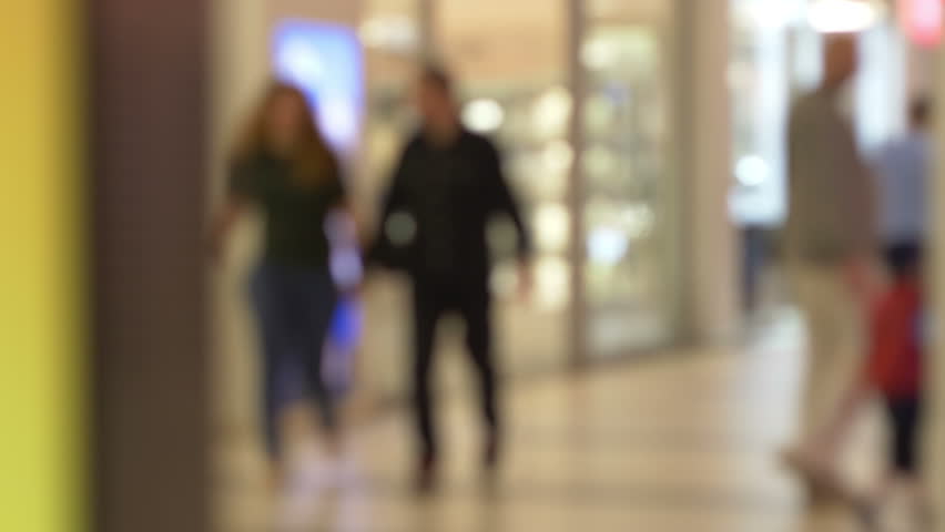 Blurred People Inside City Mall