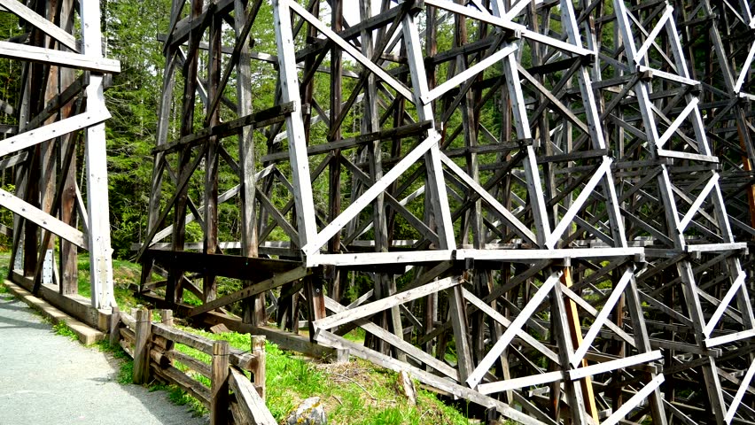 Kinsol Trestle Bridge on the Koksilah River in Victoria British Columbia Canada