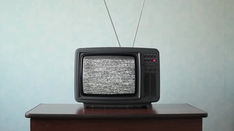 No signal just noise on old analogue TV set