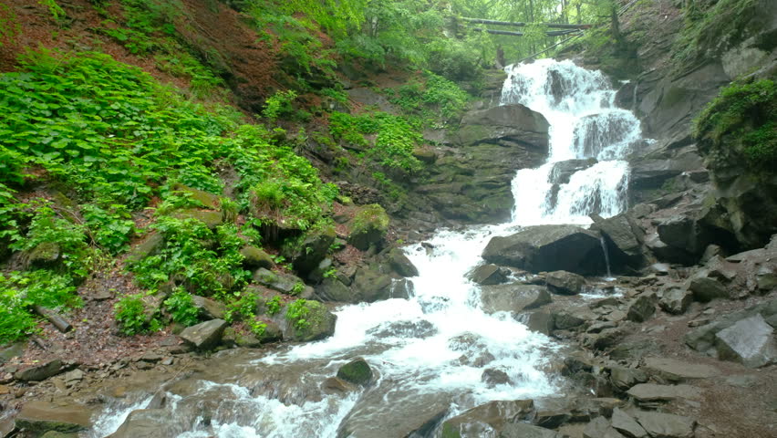 Waterfall and Stream in the mountain