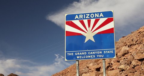 Welcome To Arizona Sign On Stock Footage Video 100 Royalty Free 31294081 Shutterstock