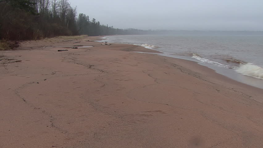 Lake Pond Bayfield in Spring Waves Water in Wisconsin
