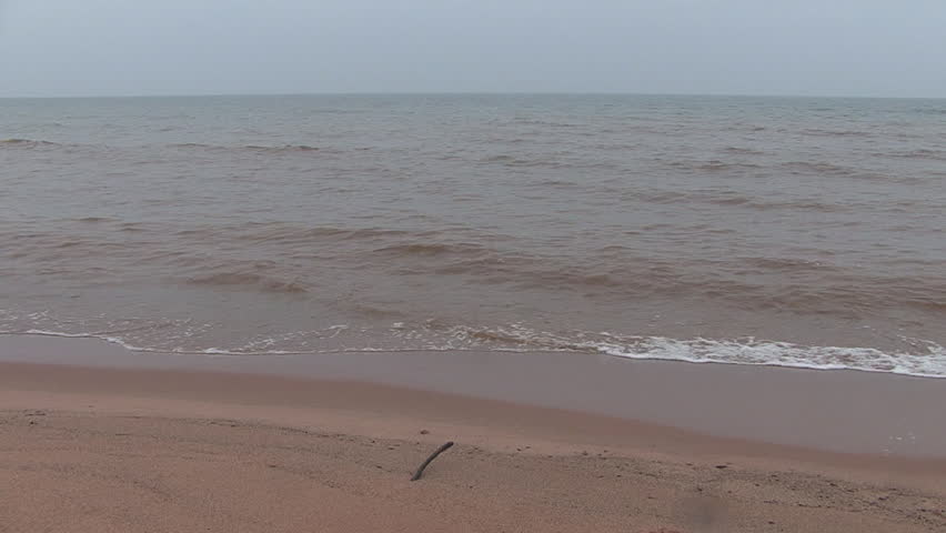 Lake Pond Bayfield in Spring Waves Water in Wisconsin
