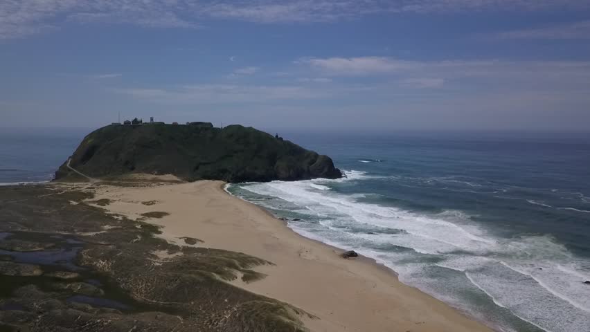 Big Sur California Point Sur Lighthouse Aerial Footage