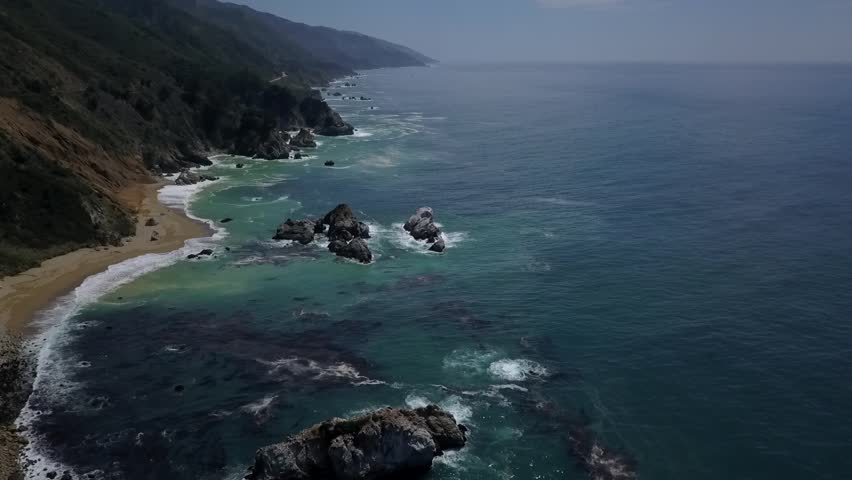 Big Sur California Coast Aerial Footage