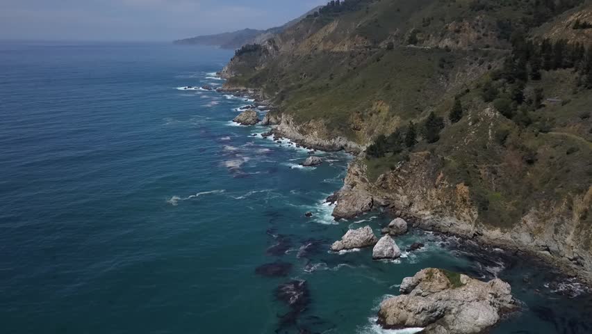 Big Sur California Coast Aerial Footage