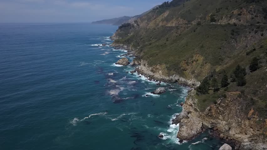 Point Sur and light station from the north in Big Sur, California image ...