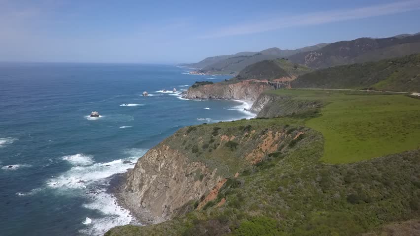 Big Sur California Coast Aerial Footage