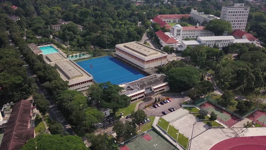 Aerial Shot of an Educational Sports Complex in Singapore