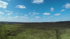 Siberian Plains from a bird's eye view. Shooting with quadcopter. 