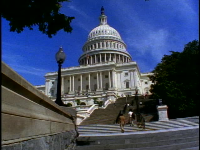 WASHINGTON, DC, 1999, Washington DC, United States Capitol Building, low, stairs looking up