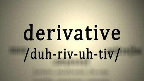 This animation includes a definition of the word  derivative.