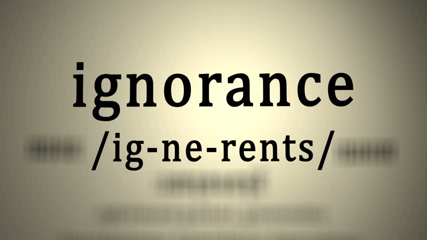 This animation includes a definition of the word  ignorance. Royalty-Free Stock Footage #1011547550