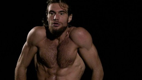 Very Brawny Guy Bodybuilder Posing Beautiful Stock Photo 726465268 ...