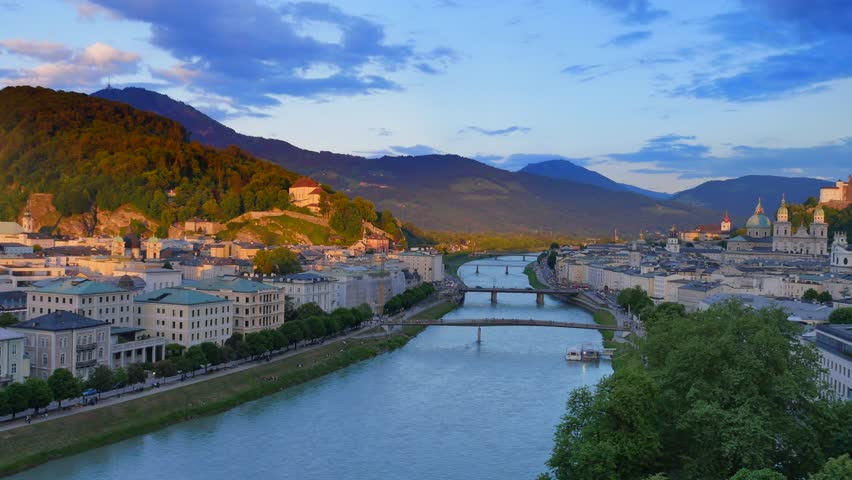 Historic town centre of Salzburg, Austria, Europe