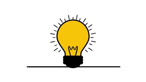 lined bulb creative idea process