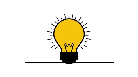 Animated Cartoon Lightbulb Loop Invention Video De Stock 100 Libre De Droit Shutterstock