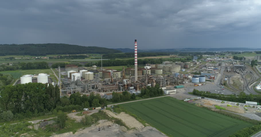 Cressier refinery - Aerial 4K