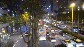2 Clips - Street Traffic in Hong Kong At Night