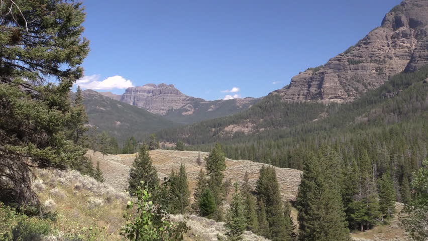 Mountain Yellowstone National Park in Fall in Wyoming