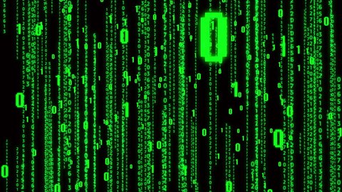 4k The Matrix style binary code,falling number,Seamless loop.abstract future tech background.data digital display. 