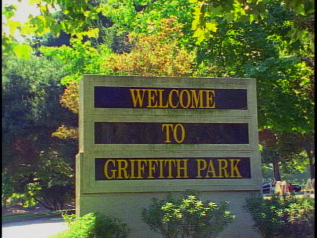 LOS ANGELES, 1999, Welcome to Griffith Park sign