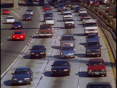 LOS ANGELES, 1999, Freeway traffic Los Angeles