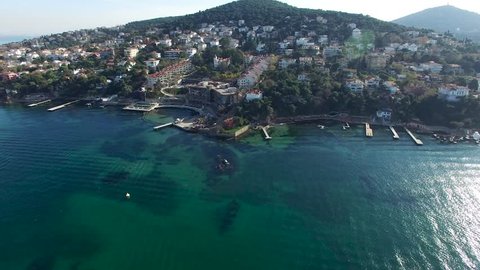 prince islands drone view in istanbul turkey 