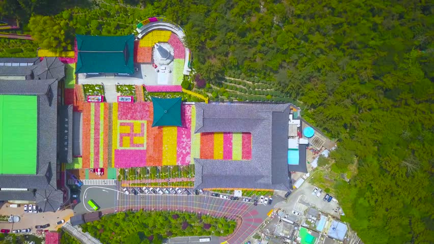 Thousands of paper lanterns decorate Samgwangsa Temple in Busan, South Korea for Buddha