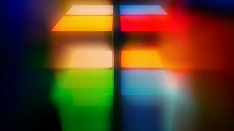 cubes colors 3d ray lights