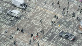 Living in an urban matrix data world.

High angle shot of a London street overlaid with matrix style changing numbers. - Powered by Shutterstock - Get 15% off with code: PIKWIZARD15