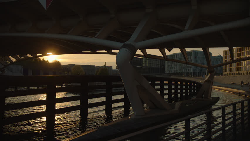Buildings across Spree River. April, 2017 Berlin, Germany