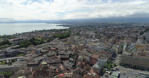 Lausanne west - Aerial 4K