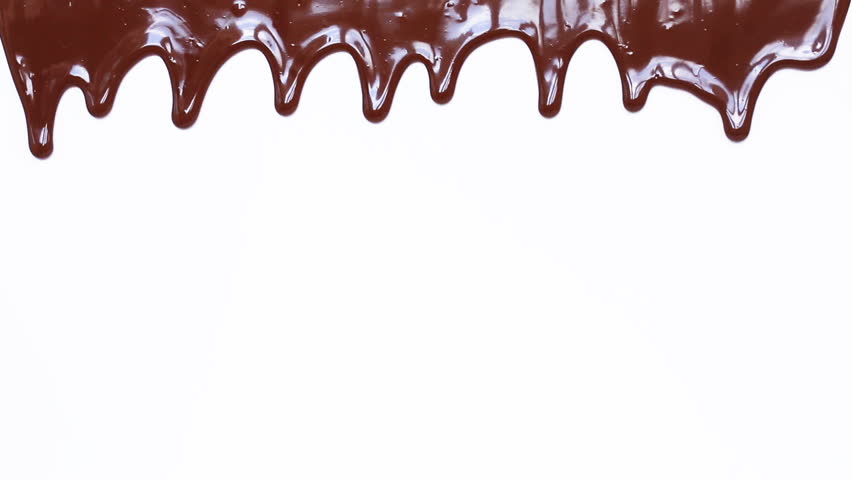 Melted chocolate syrup on white background. Liquid chocolate.Chocolate stream. Royalty-Free Stock Footage #1011768218
