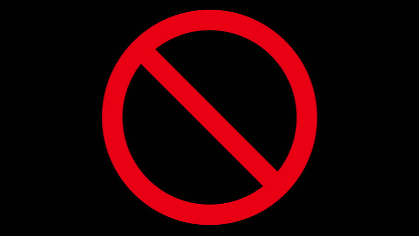 International Prohibition Sign No Symbol Stock Footage Video International Prohibition Sign No