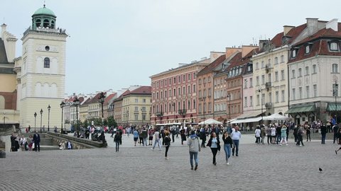 Warsaw Poland 05 26 2018 The Old Town full of tourists