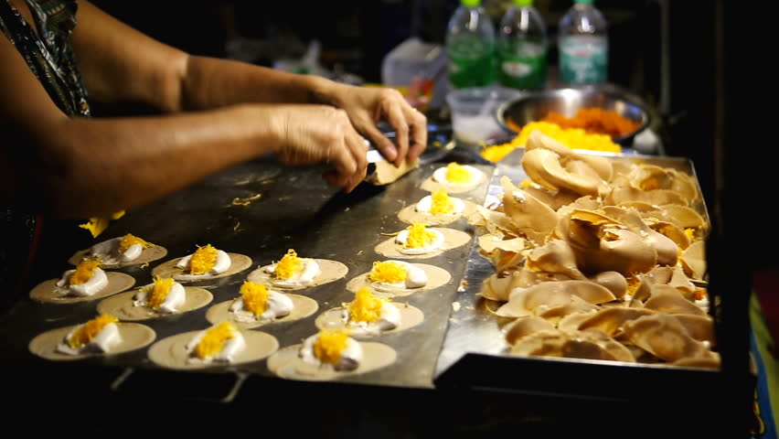Asian Street Food. People Cooking, Stock Footage Video (100% Royalty