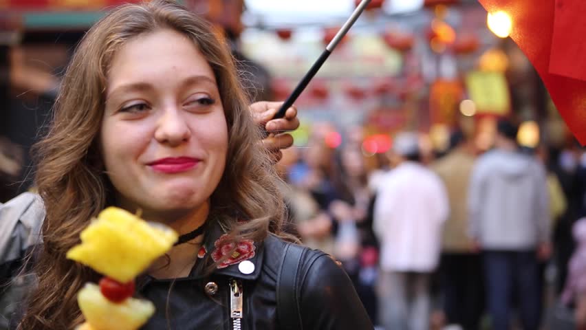 market in Beijing. traditional Chinese street food