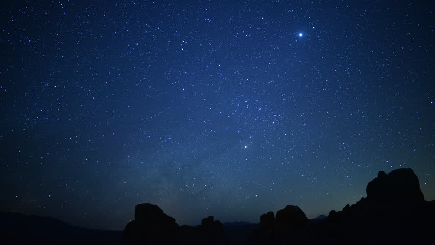 Milky Way Rock Spires in Trona Pinnacles Mojave Desert  | Shutterstock HD Video #1011818963